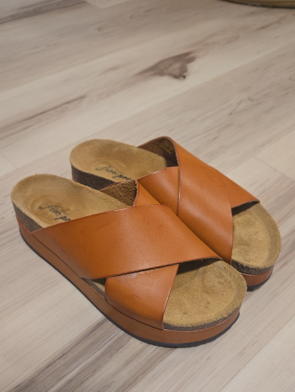 Free People Paltform Slides, Size 38 (US 7.5)